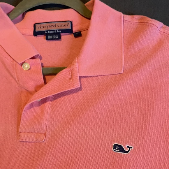 Vineyard Vines Men’s sz. Large Polo - light coral - Picture 3 of 4